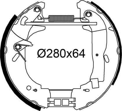 Valeo 554925 - Комплект тормозных колодок, барабанные avtokuzovplus.com.ua