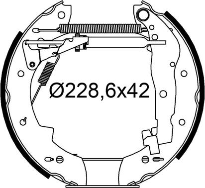 Valeo 554927 - Комплект тормозных колодок, барабанные avtokuzovplus.com.ua