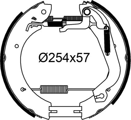 VALEO 554930 - Комплект гальм, барабанний механізм autocars.com.ua