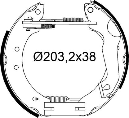 Valeo 554936 - Комплект тормозных колодок, барабанные autodnr.net