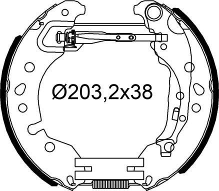 Valeo 554946 - Комплект гальм, барабанний механізм autocars.com.ua