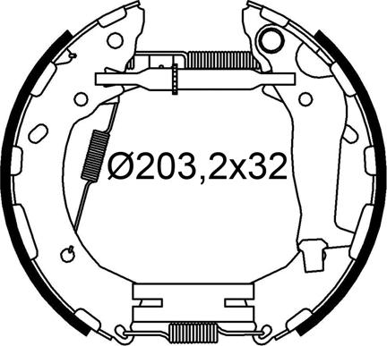 Valeo 554947 - Комплект тормозных колодок, барабанные avtokuzovplus.com.ua