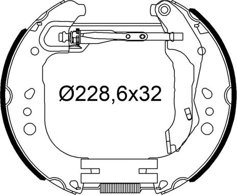 Valeo 554948 - Комплект тормозных колодок, барабанные avtokuzovplus.com.ua