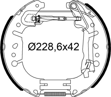 Valeo 554953 - Комплект гальм, барабанний механізм autocars.com.ua