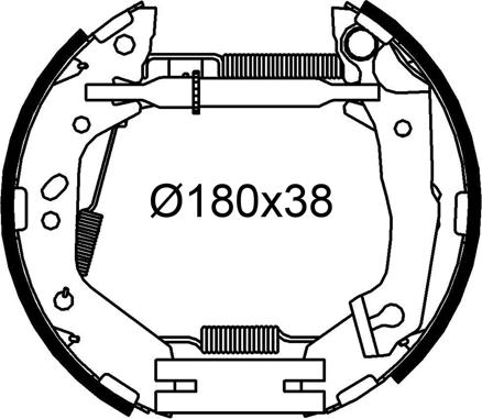 Valeo 554954 - Комплект тормозных колодок, барабанные avtokuzovplus.com.ua