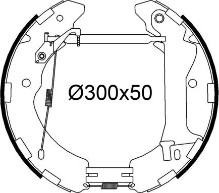 Valeo 554964 - Комплект тормозных колодок, барабанные autodnr.net