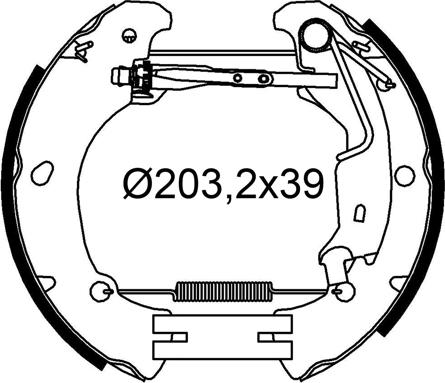 Valeo 554967 - Комплект тормозных колодок, барабанные avtokuzovplus.com.ua