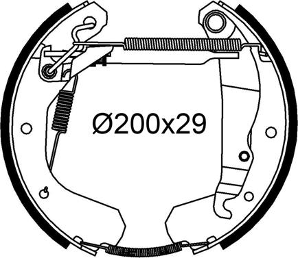 Valeo 554983 - Комплект тормозных колодок, барабанные avtokuzovplus.com.ua