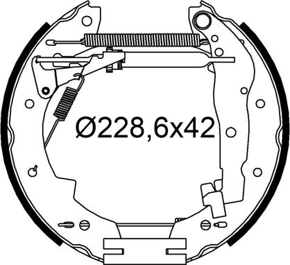 Valeo 554989 - Комплект гальм, барабанний механізм autocars.com.ua