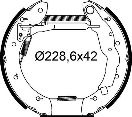 Valeo 554993 - Комплект тормозных колодок, барабанные autodnr.net