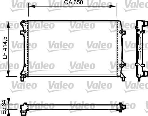 Valeo 555894 - Радиатор, охлаждение двигателя avtokuzovplus.com.ua