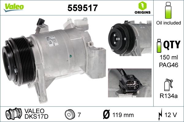 Valeo 559517 - Компрессор кондиционера autodnr.net