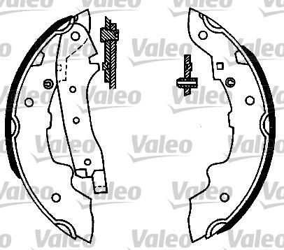 Valeo 562027 - Комплект тормозных колодок, барабанные avtokuzovplus.com.ua