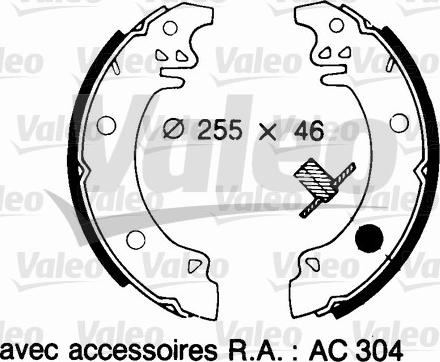 Valeo 562049 - Комплект гальм, барабанний механізм autocars.com.ua