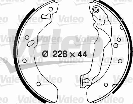 Valeo 562070 - Комплект тормозных колодок, барабанные autodnr.net