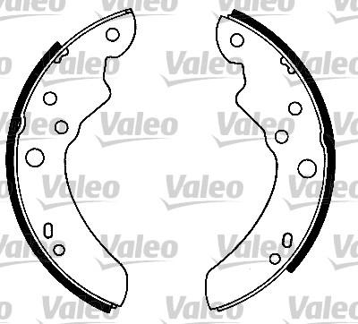 Valeo 562452 - Комплект тормозных колодок, барабанные autodnr.net