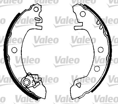 Valeo 562455 - Комплект тормозных колодок, барабанные autodnr.net
