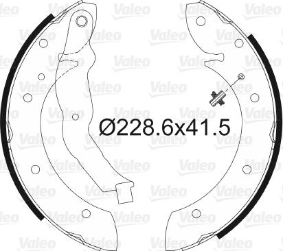 Valeo 562587 - Комплект тормозных колодок, барабанные autodnr.net