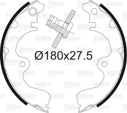 Valeo 562600 - Комплект тормозных колодок, барабанные autodnr.net