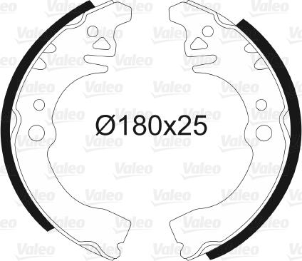 VALEO 562625 - Комплект гальм, барабанний механізм autocars.com.ua