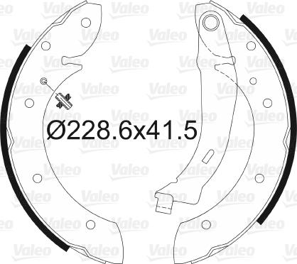 Valeo 562630 - Комплект гальм, барабанний механізм autocars.com.ua