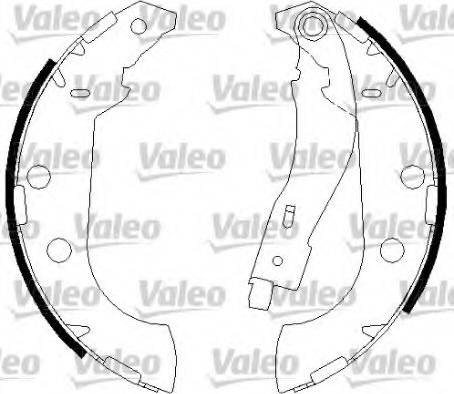 Valeo 562644 - Комплект гальм, барабанний механізм autocars.com.ua