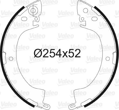 VALEO 562672 - Комплект гальм, барабанний механізм autocars.com.ua