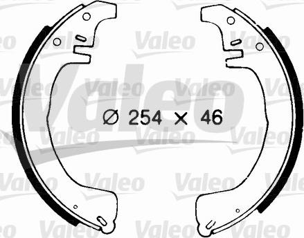 Valeo 562676 - Комплект тормозных колодок, барабанные autodnr.net