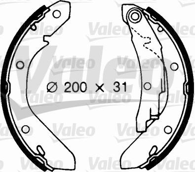 Valeo 562678 - Комплект гальм, барабанний механізм autocars.com.ua