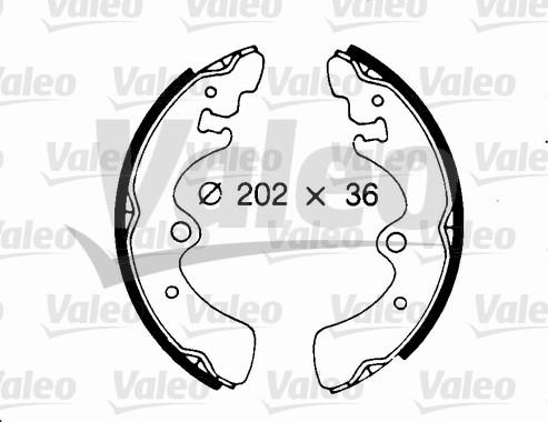 Valeo 562681 - Комплект тормозных колодок, барабанные autodnr.net