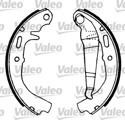 Valeo 562947 - Комплект тормозных колодок, барабанные autodnr.net