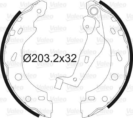 Valeo 564013 - Комплект тормозных колодок, барабанные autodnr.net
