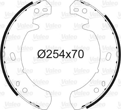 Valeo 564014 - Комплект тормозов, ручник, парковка autodnr.net