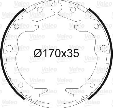 Valeo 564016 - Комплект тормозов, ручник, парковка autodnr.net