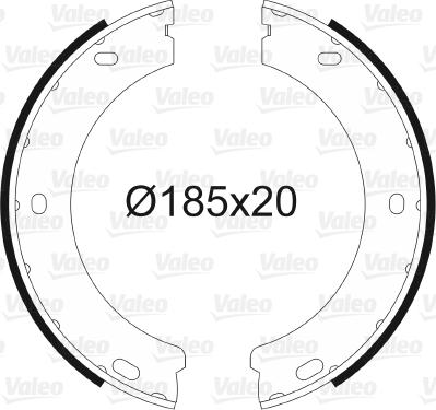 Valeo 564020 - Комплект тормозов, ручник, парковка autodnr.net