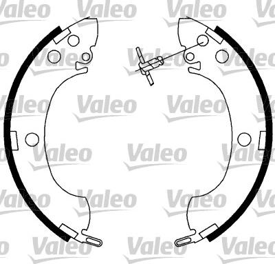 Valeo 564022 - Комплект тормозных колодок, барабанные autodnr.net