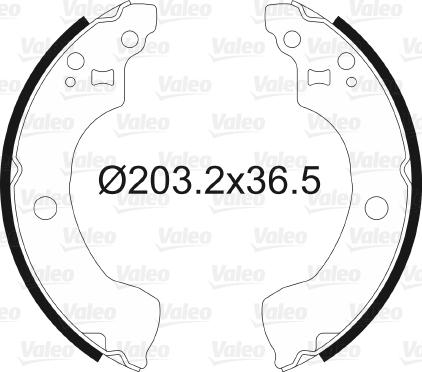 Valeo 564029 - Комплект тормозных колодок, барабанные autodnr.net