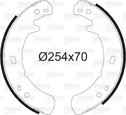 Valeo 564053 - Комплект тормозов, ручник, парковка autodnr.net