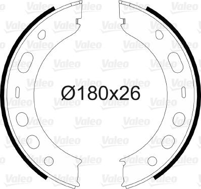 Valeo 564071 - Комплект тормозов, ручник, парковка autodnr.net