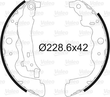 Valeo 564104 - Комплект тормозных колодок, барабанные autodnr.net
