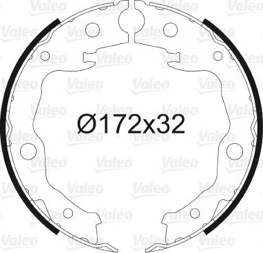 Valeo 564128 - Комплект тормозов, ручник, парковка autodnr.net