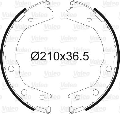 VALEO 564130 - Комплект гальм, ручник, парковка autocars.com.ua