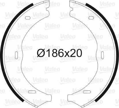 Valeo 564145 - Комплект тормозов, ручник, парковка autodnr.net