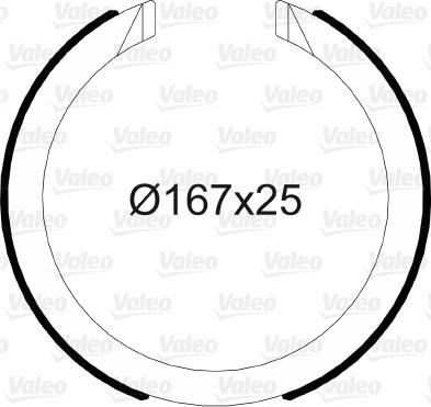 Valeo 564149 - Комплект гальм, ручник, парковка autocars.com.ua