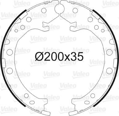 Valeo 564154 - Комплект тормозов, ручник, парковка autodnr.net