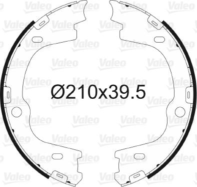 Valeo 564167 - Комплект тормозов, ручник, парковка autodnr.net