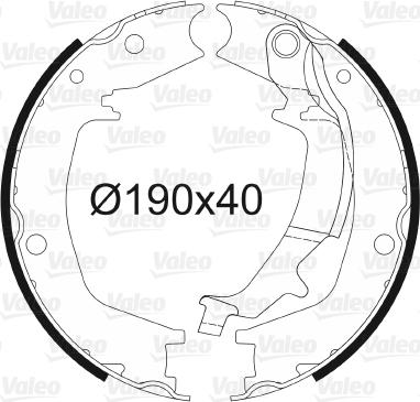 Valeo 564181 - Комплект тормозов, ручник, парковка autodnr.net
