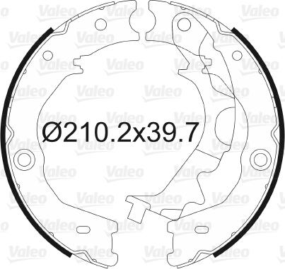 Valeo 564189 - Комплект тормозов, ручник, парковка autodnr.net