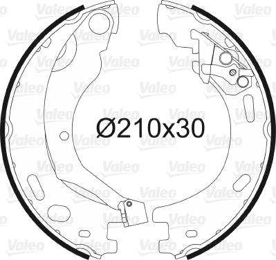 Valeo 564200 - Комплект тормозов, ручник, парковка autodnr.net