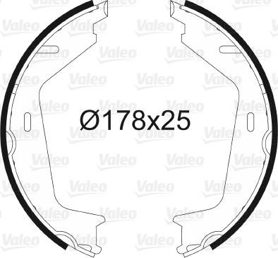Valeo 564201 - Комплект тормозов, ручник, парковка autodnr.net